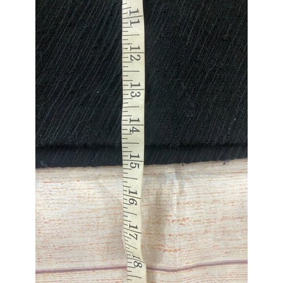 Milly Of New York Women's Black Textured Wool Chain Link Mini Skirt - 2 - Picture 3 of 12